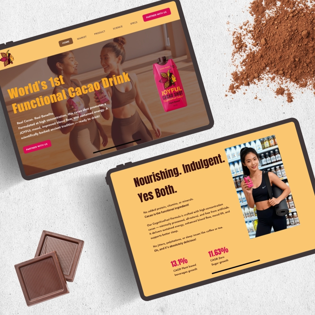 joyful cacao Website Mockup